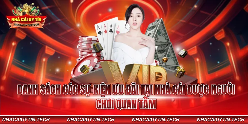 Danh sách các sự kiện ưu đãi tại nhà cái được người chơi quan tâm