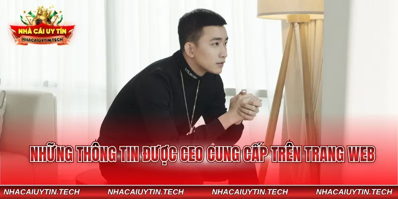 Những thông tin được CEO cung cấp trên trang web